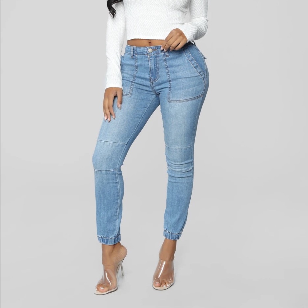 Fashion Nova “Best in Class High Rise Cargo Jeans”